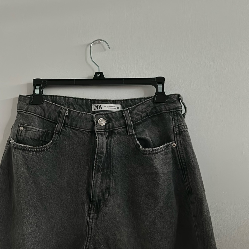 Zara Gray Black Jeans Size 8